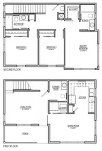 3 Bedroom Townhouse floor plan